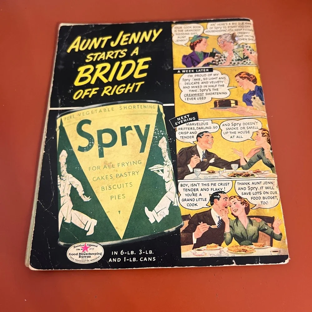 Vintage Aunt Jenny's Favorite Recipes Spry Shortening Cookbook Advertising 1930s